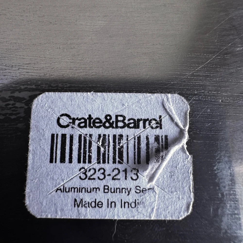 Crate&Barrel aluminum bunny